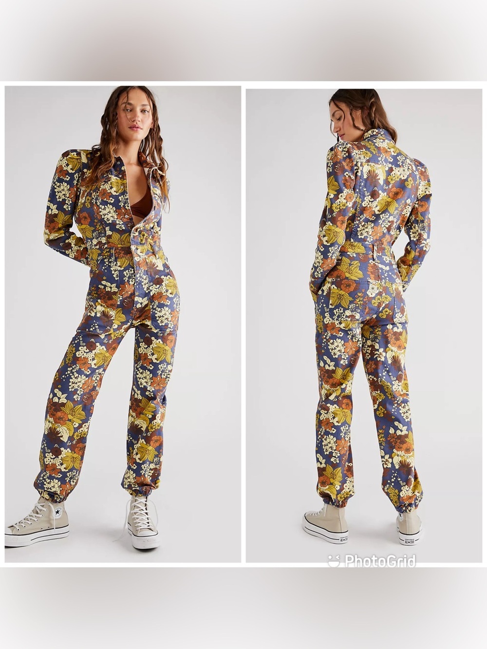MOTHER The Puffy Wrapper Jumpsuit in Buncha Blooms New with Tags!